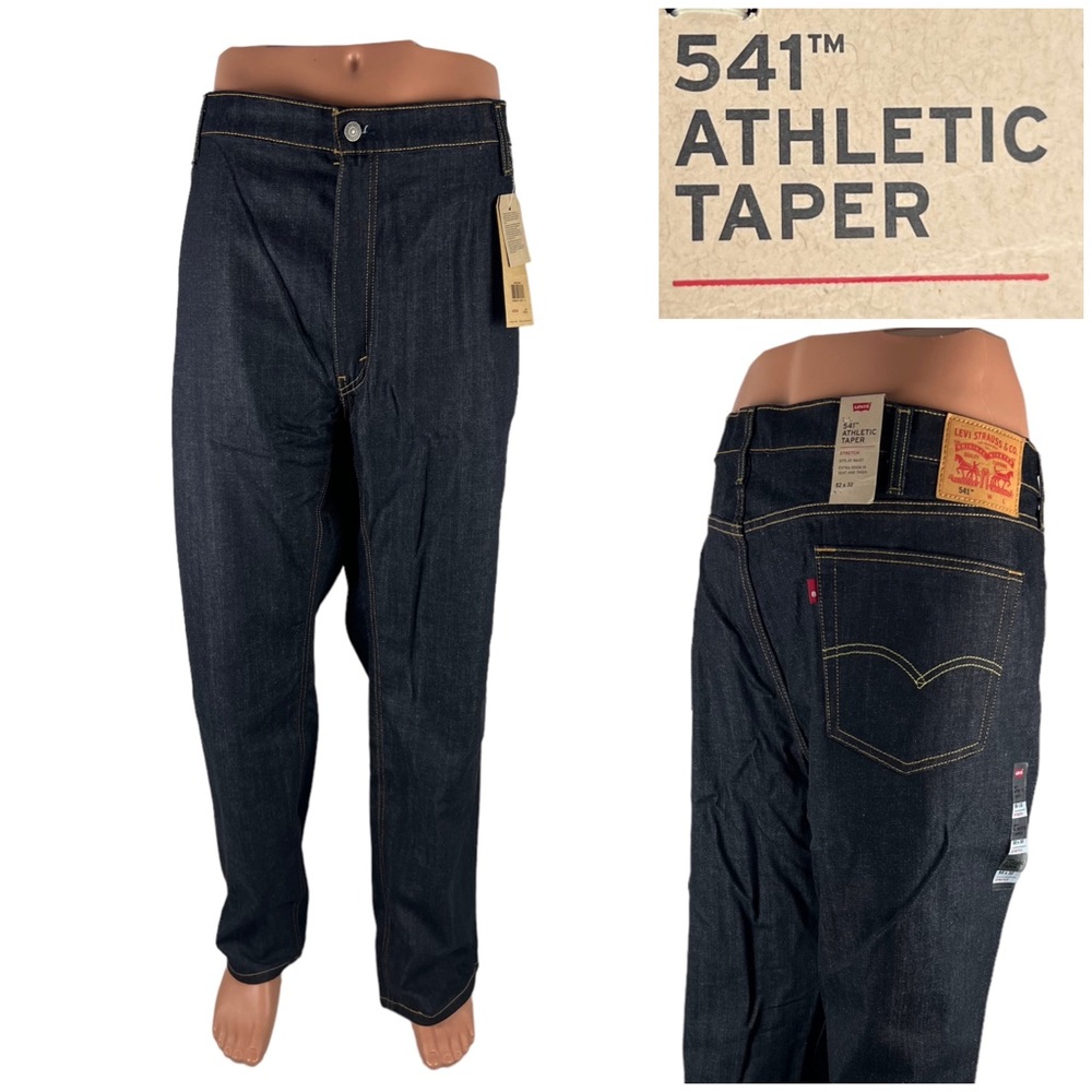 Levis 541 Mens 52 X 32 Jeans Athletic Taper Waterless Cotton Blend Stretch NWT